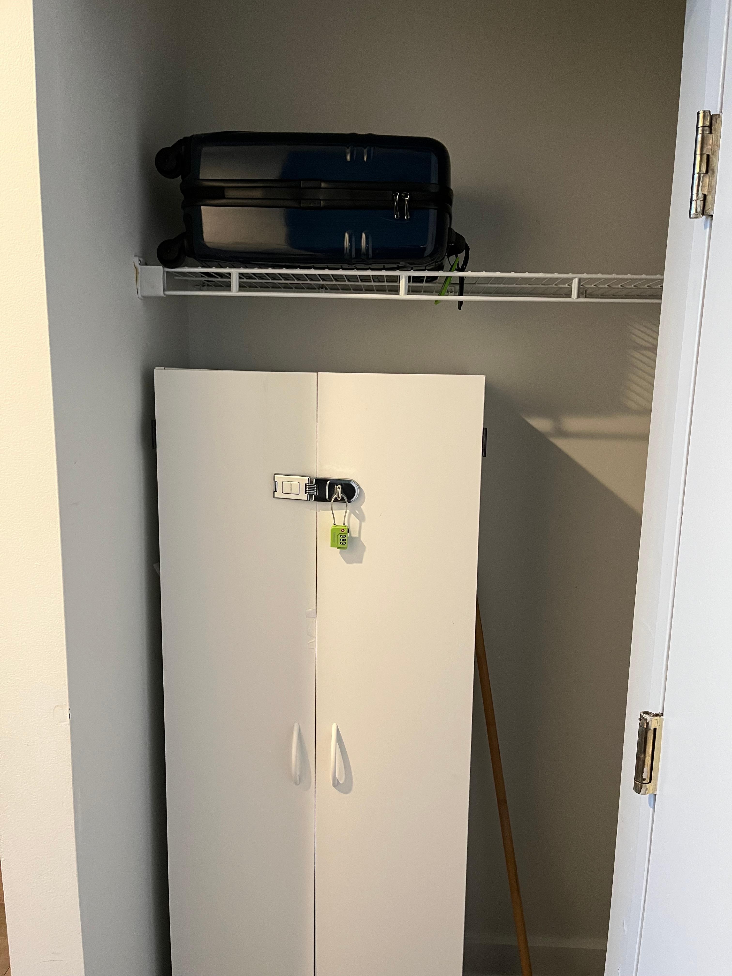 Missing bifold door  for cleaning supplies