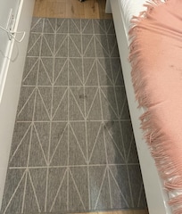 Carpet has obvious stains on it