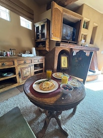 Breakfast served in our room upon request.