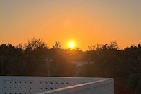 sunset from the rooftop patio