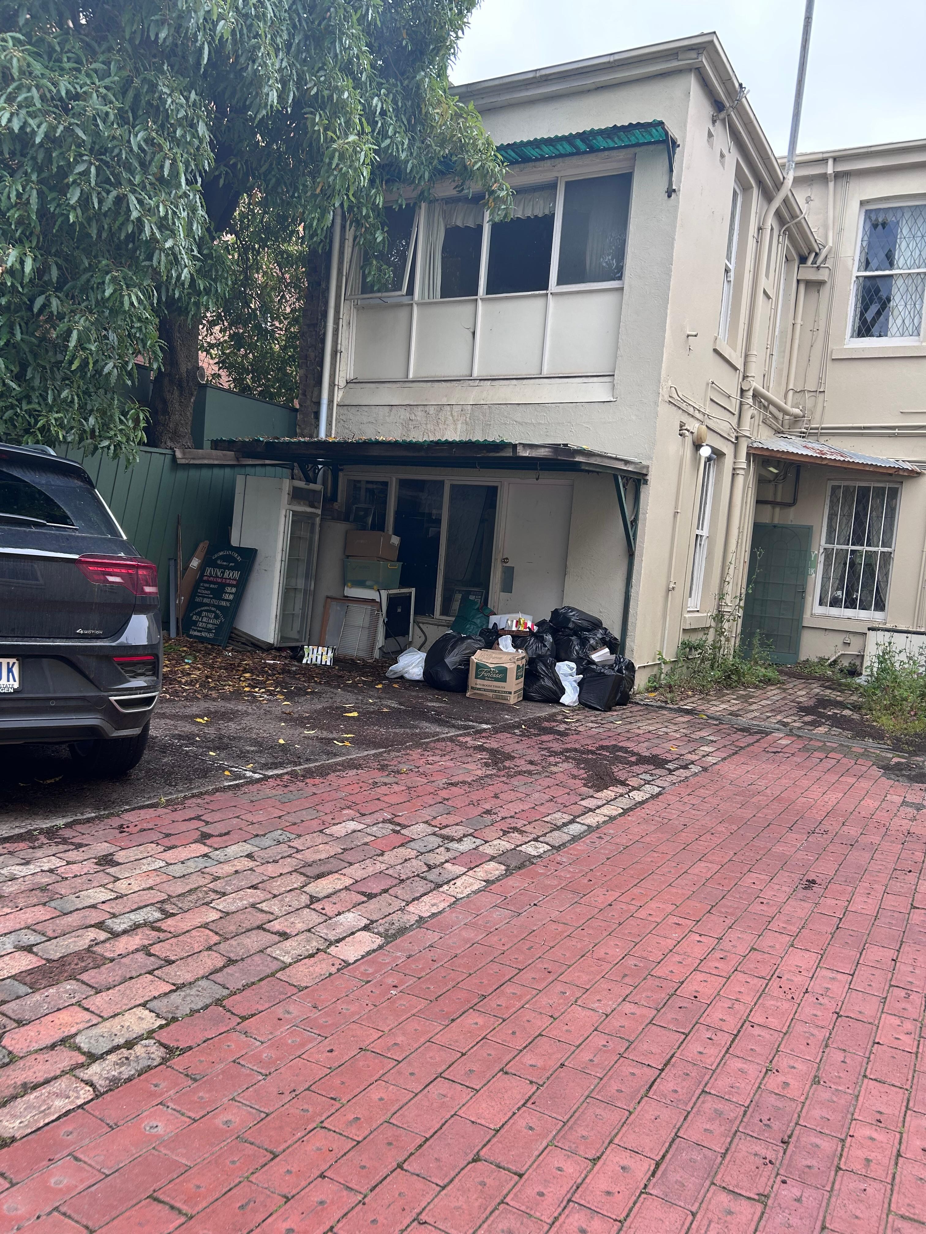 Car park at rear of building.