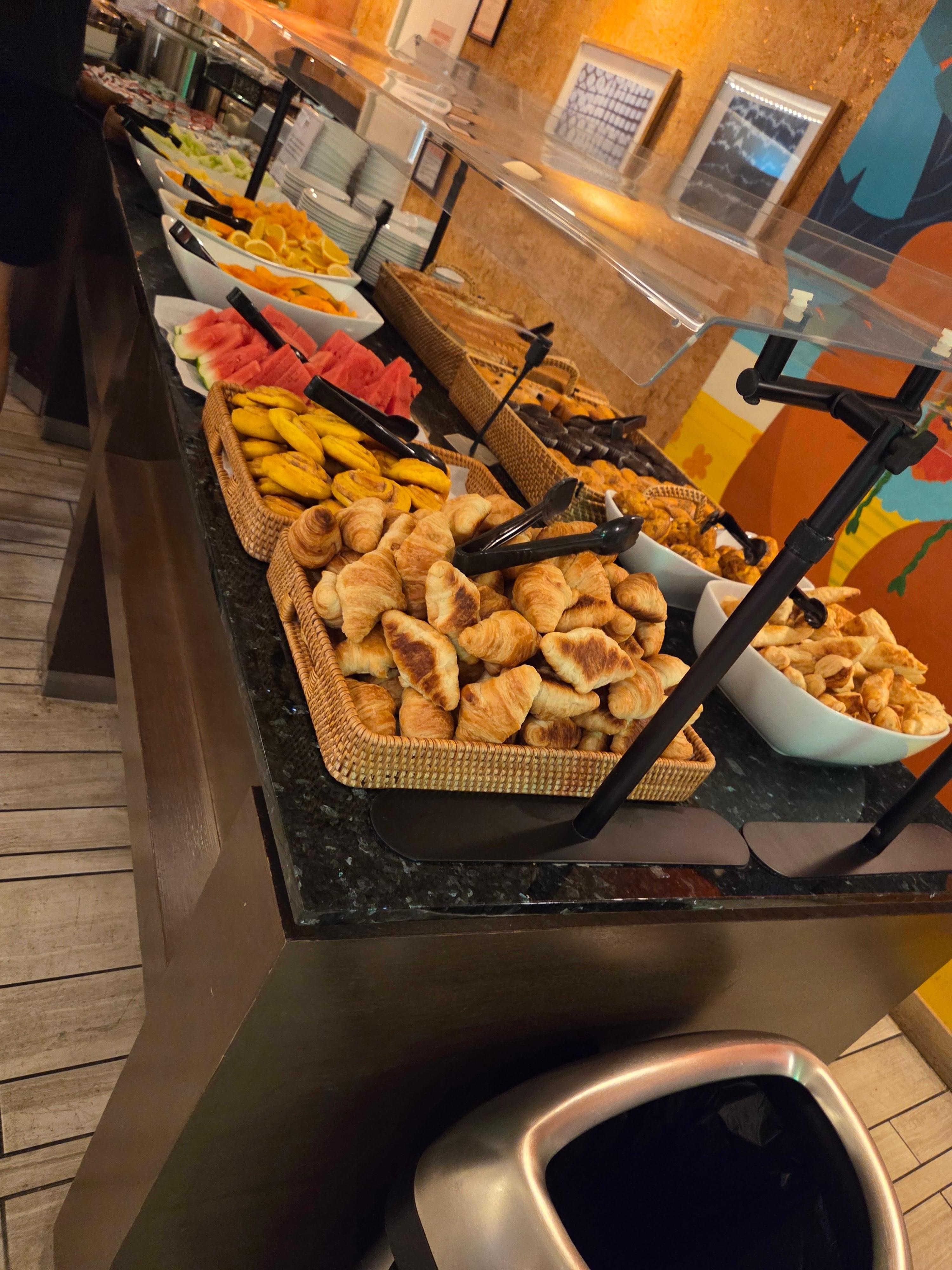 Breakfast selections. 