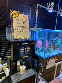 朝のドリンクサービスが有りコーヒー持ってお出掛け♪