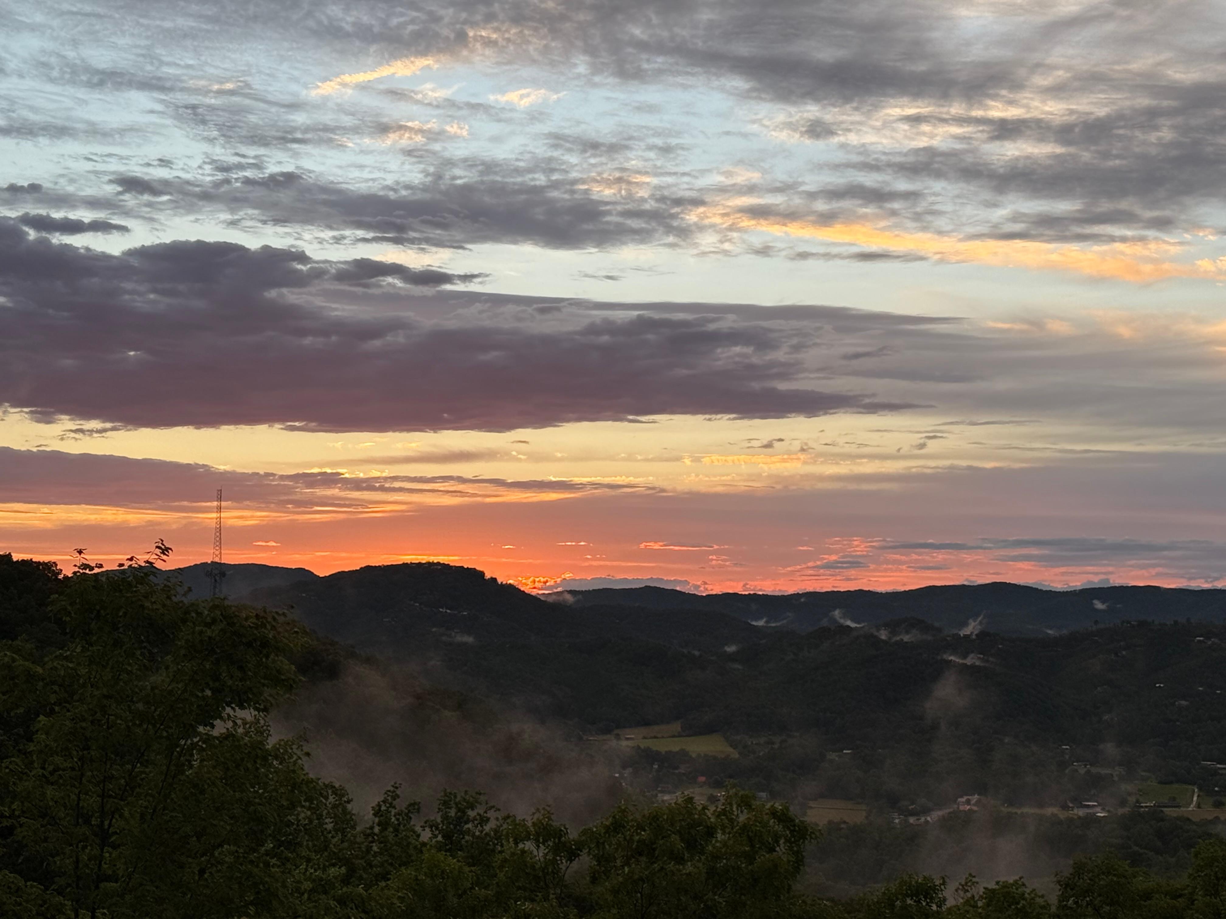 Sunset from back porch.