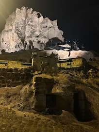 Uchisar Castle is directly across the street from the hotel, which is amazing and while I find it hard to believe our guy did say it was the highest point in Cappadocia.