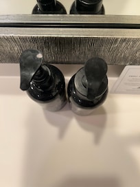 Counter tops and soap/lotion dispensers very dirty!