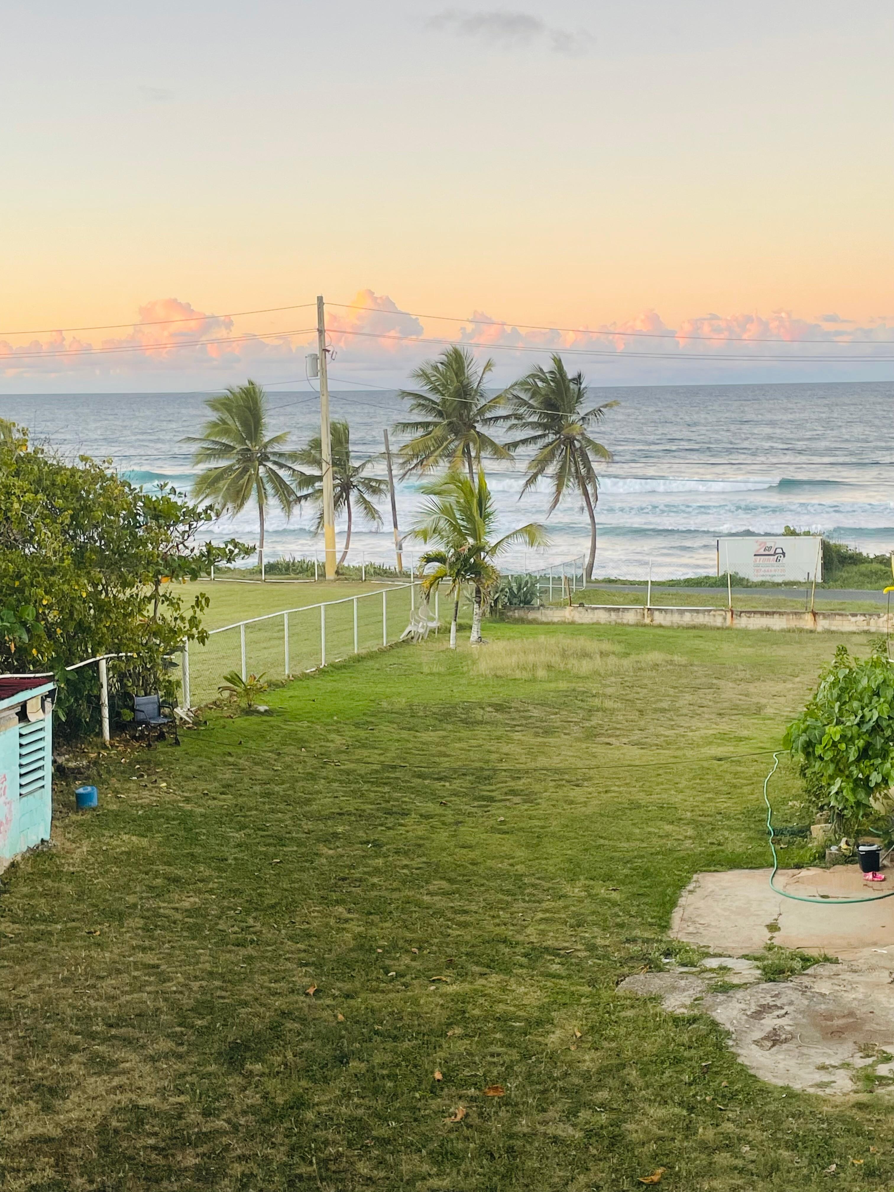 View from the patio upstairs 