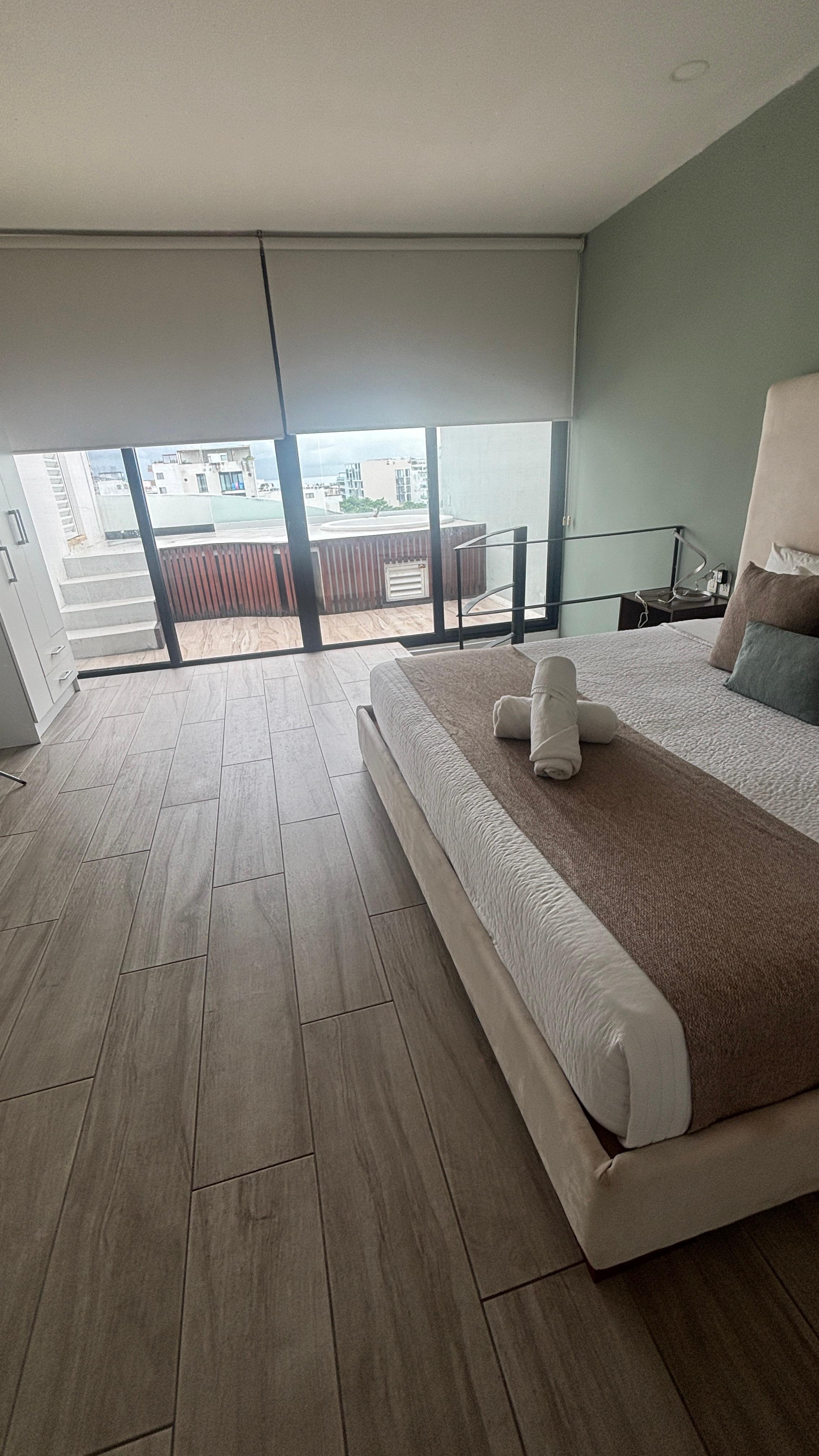 The penthouse room with Terrance view