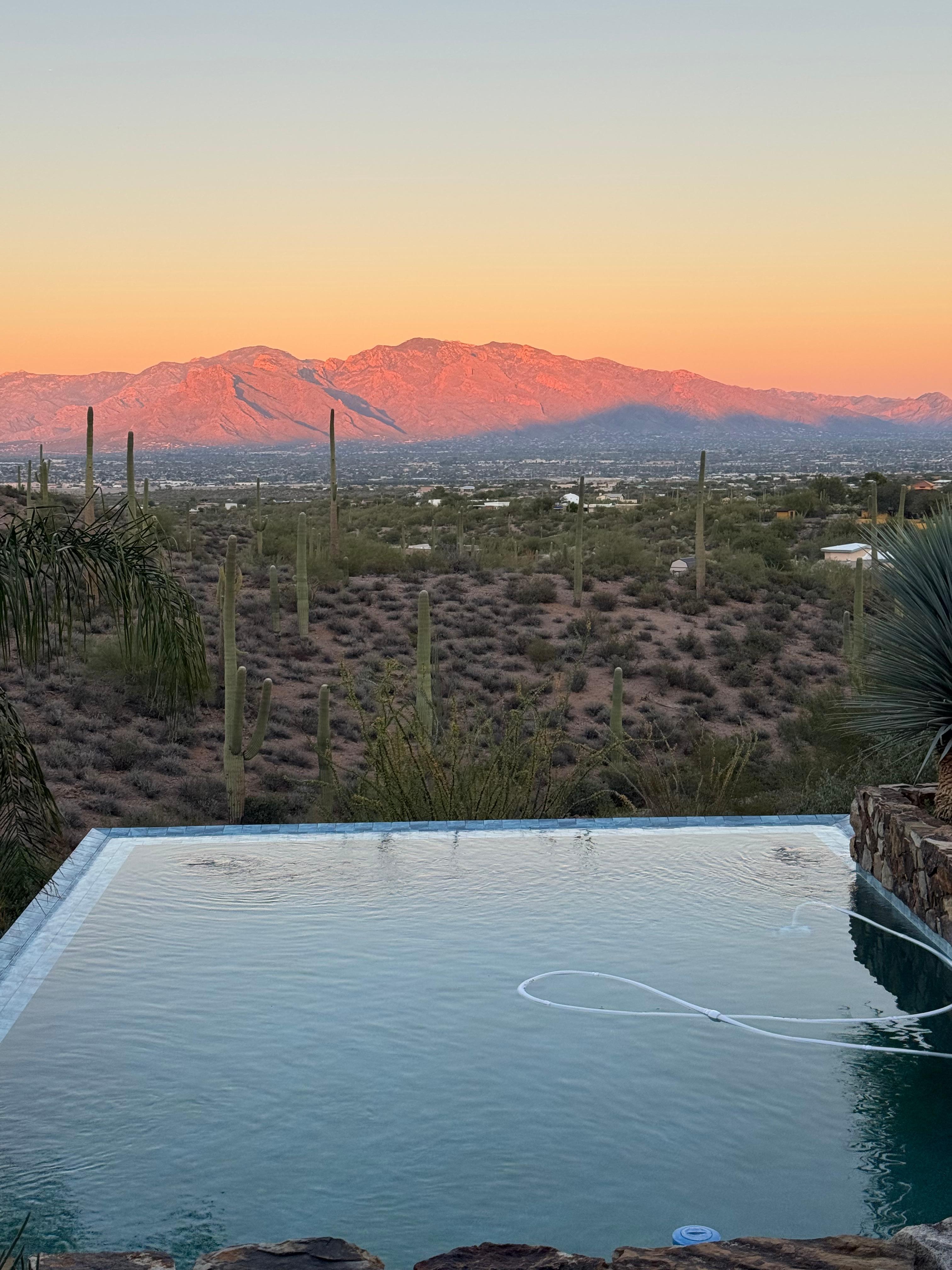 Sunset on the patio.