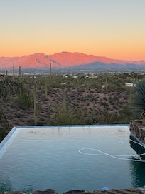 Sunset on the patio.