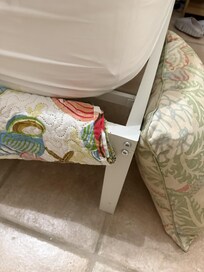 Cheap and sharp metal frame corners. Feel sorry for your shins. Had to wrap with quilt and cover with pillows. Bed frame was an absolute tripping hazard.