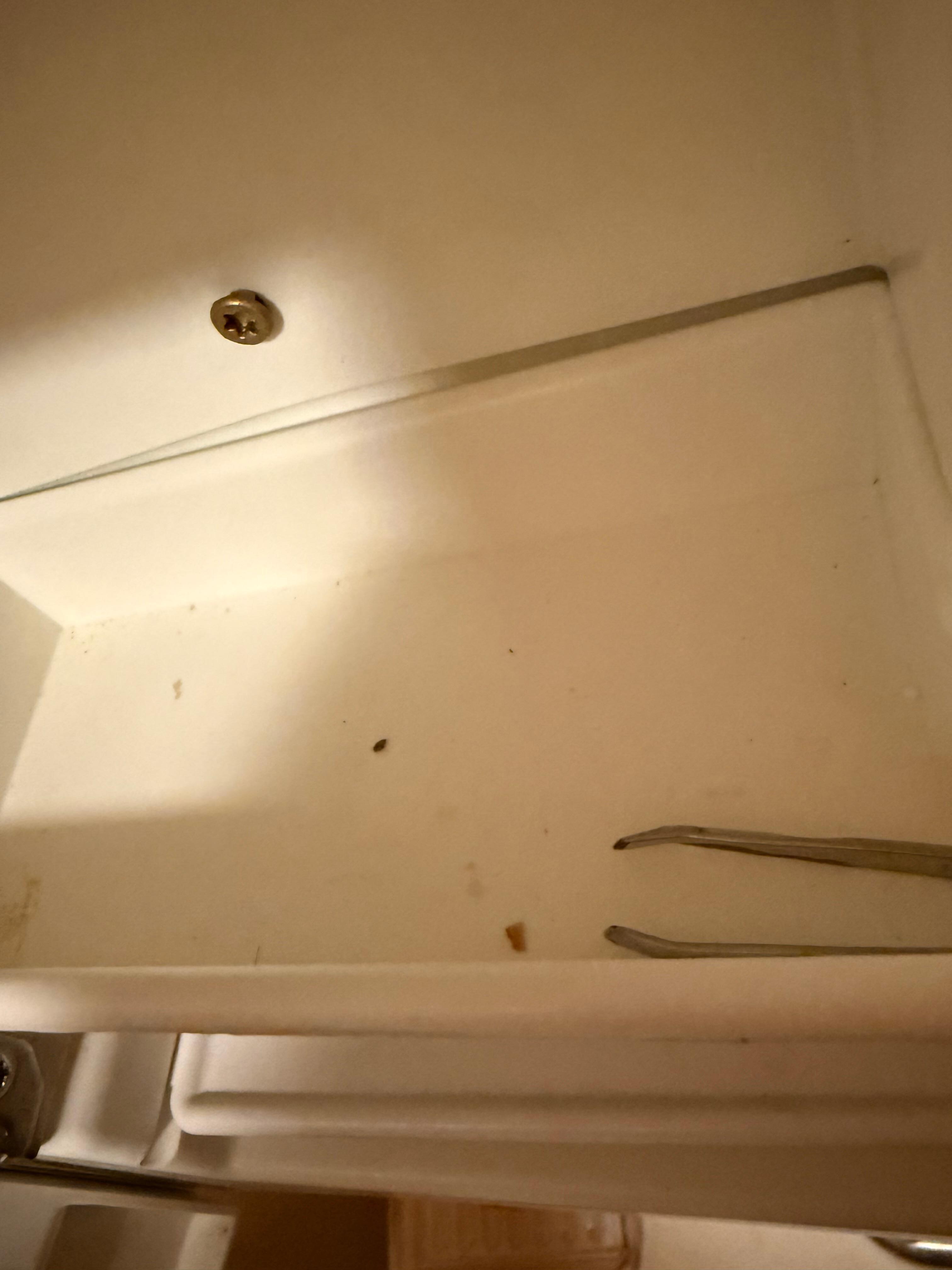 Medicine cabinet, not my tweezers!