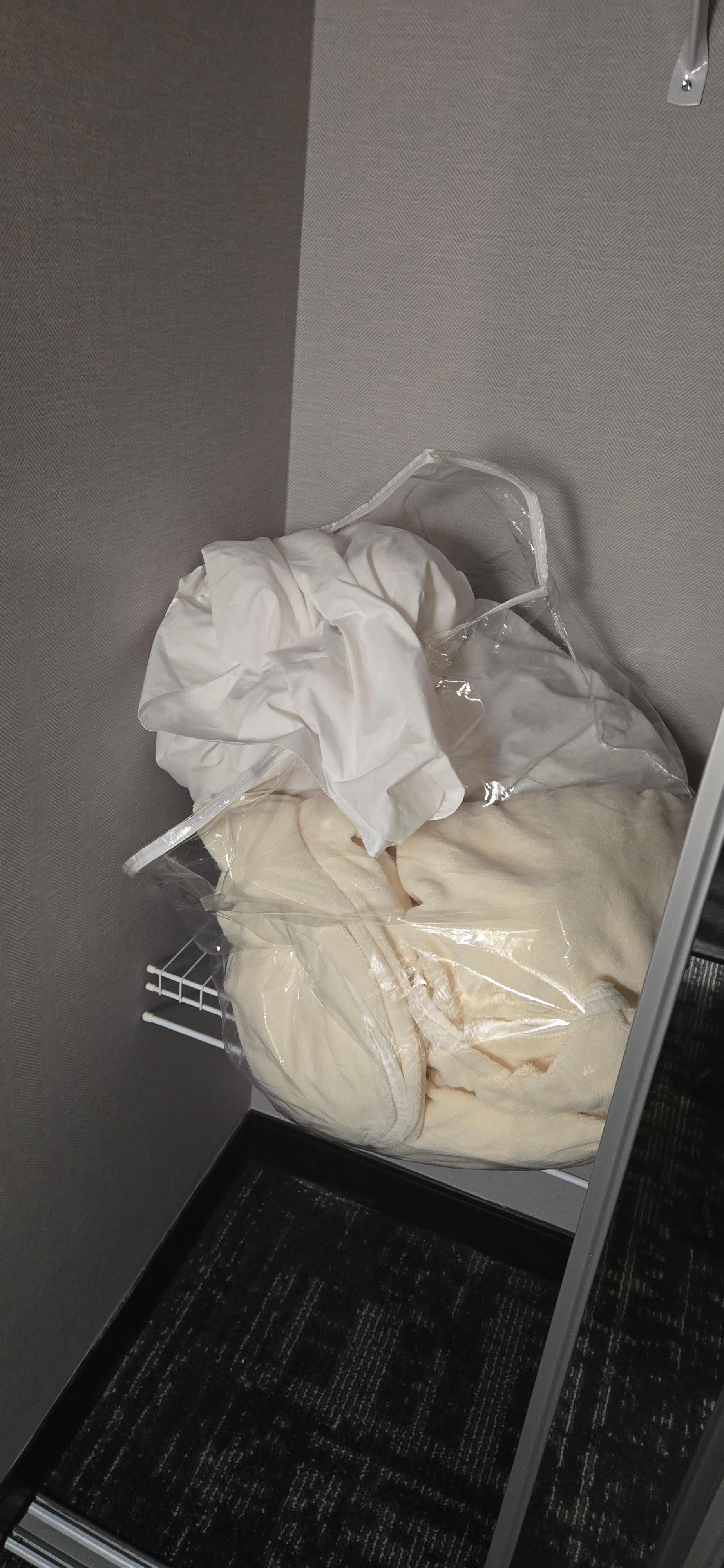 Dirty pillow and blanket