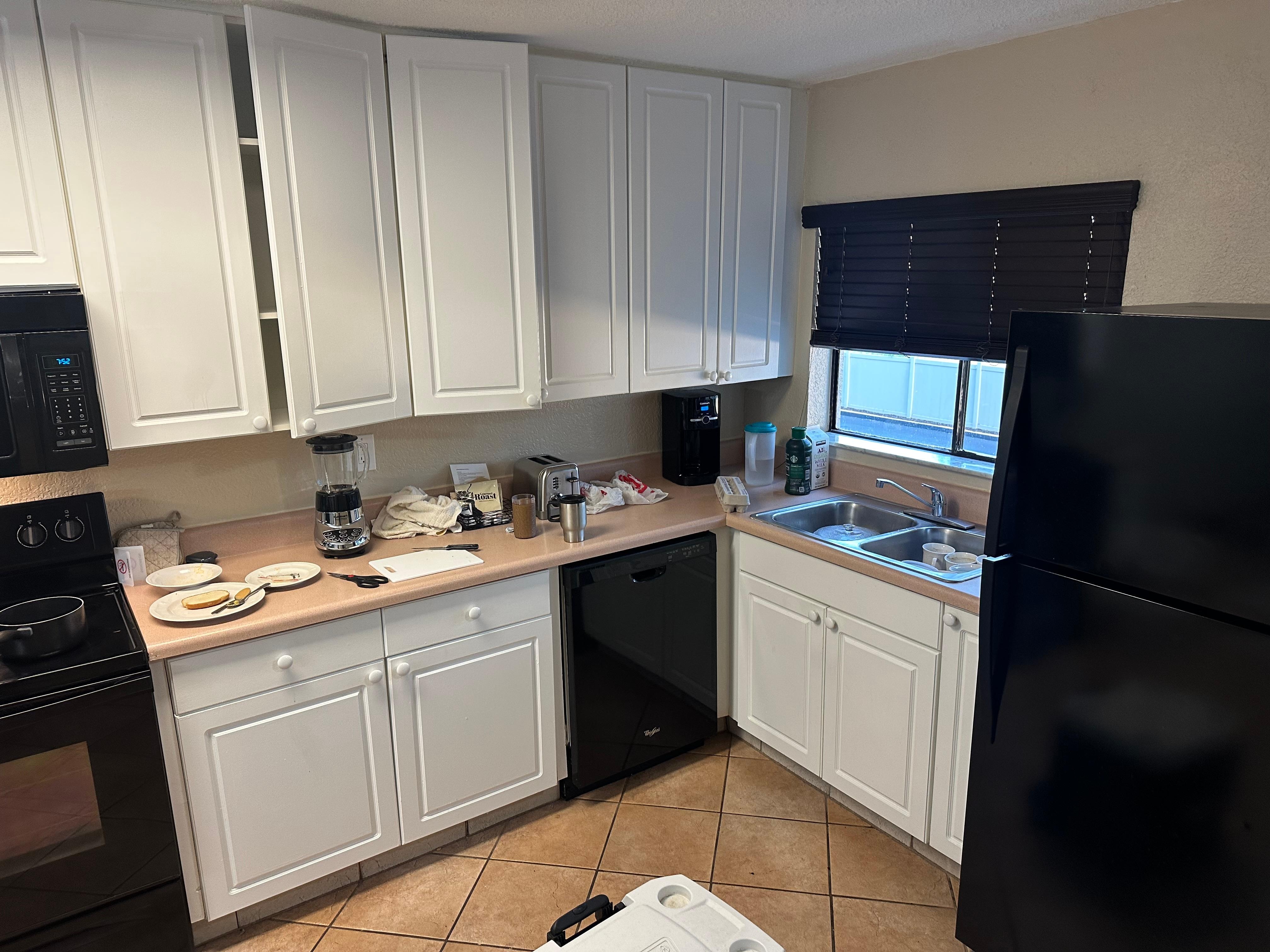 See the difference between posted and actual pictures of our room.