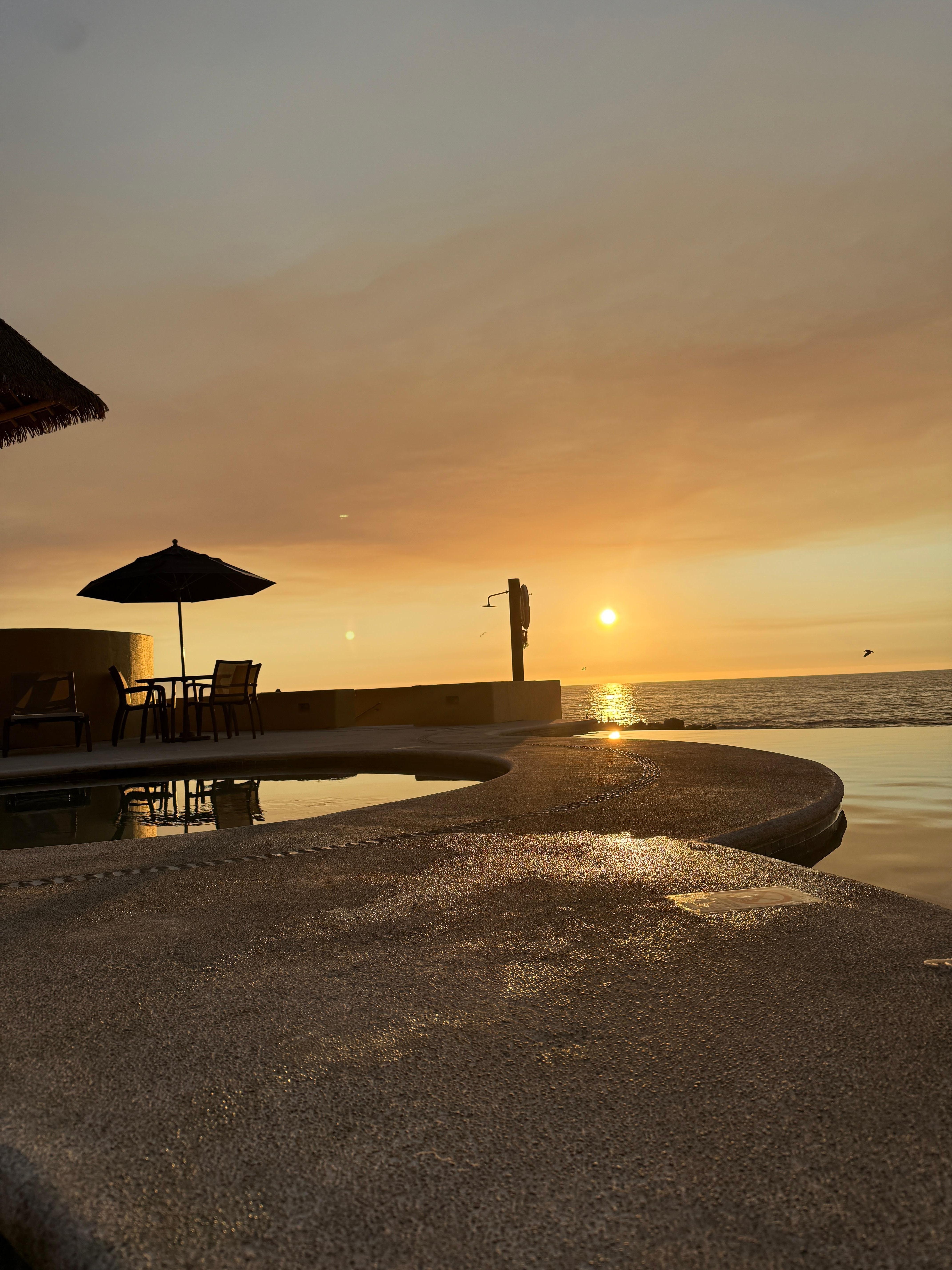 Sunset from the hot tub
