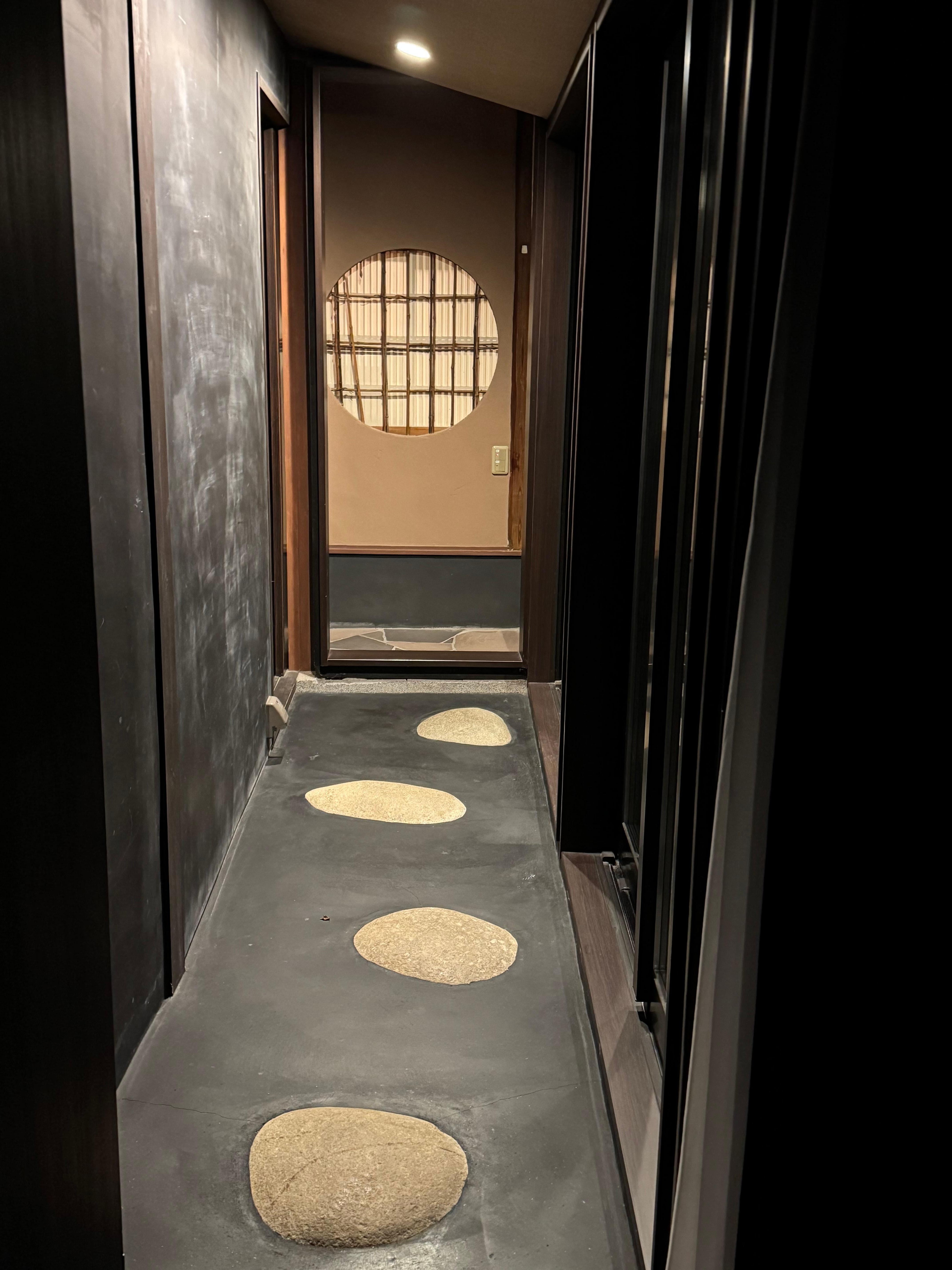 Hallway to tatami room and soaking tub