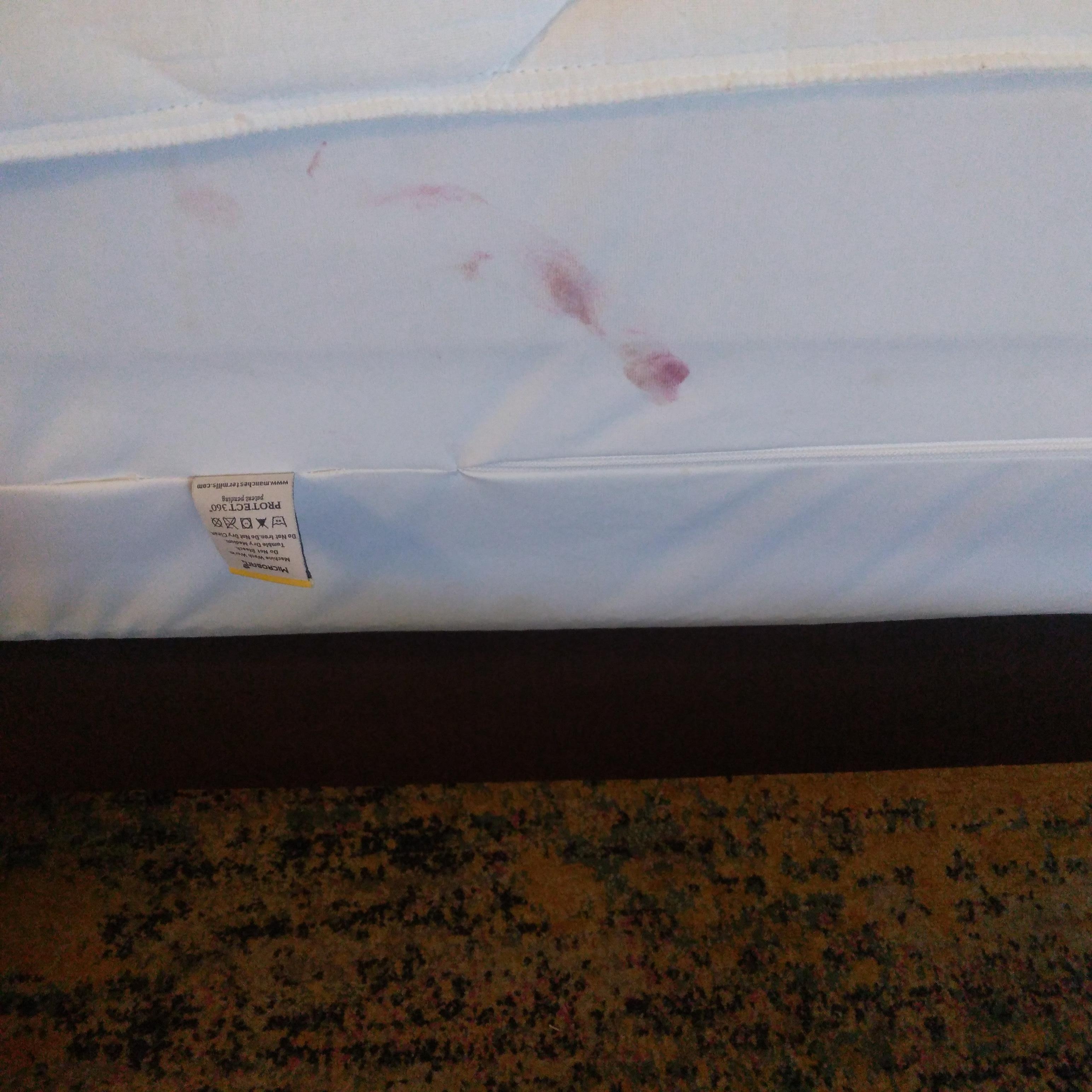 On mattress cover room 231