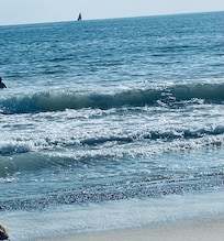 The beach in daytime.