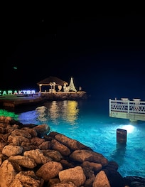 Restaurant view in evening