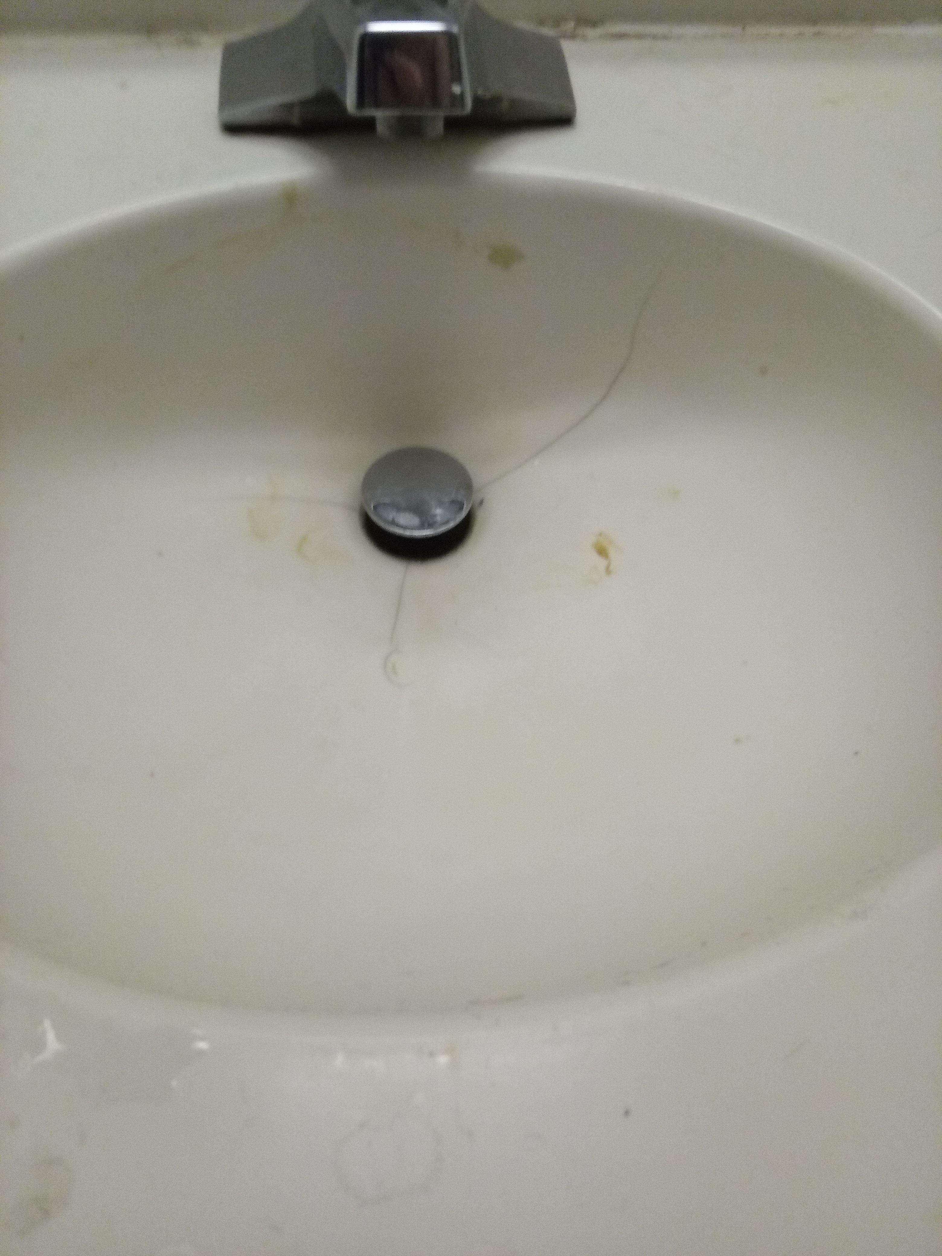 This was the sink when we came in the room 