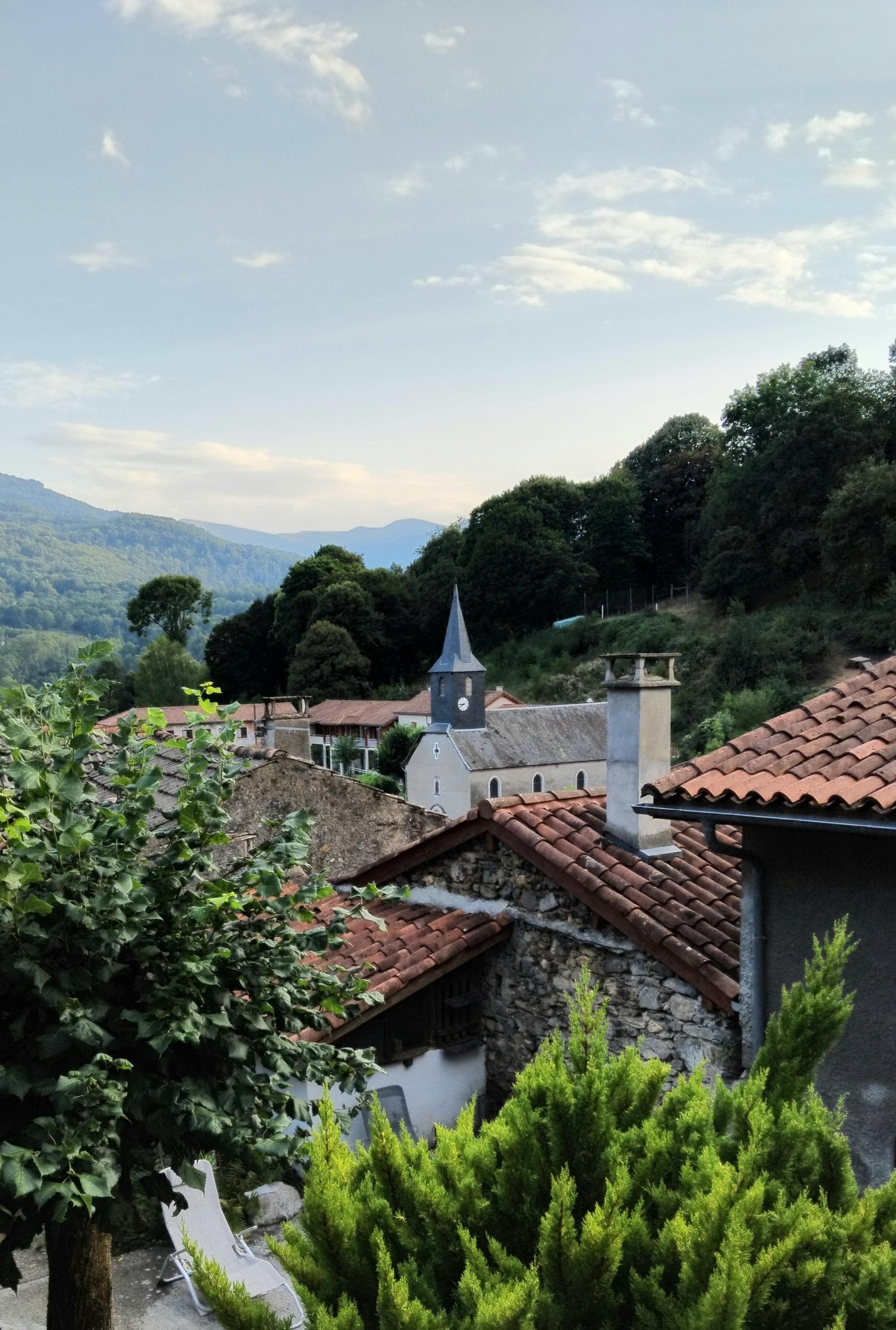 Vue depuis la terrasse sur le village 
