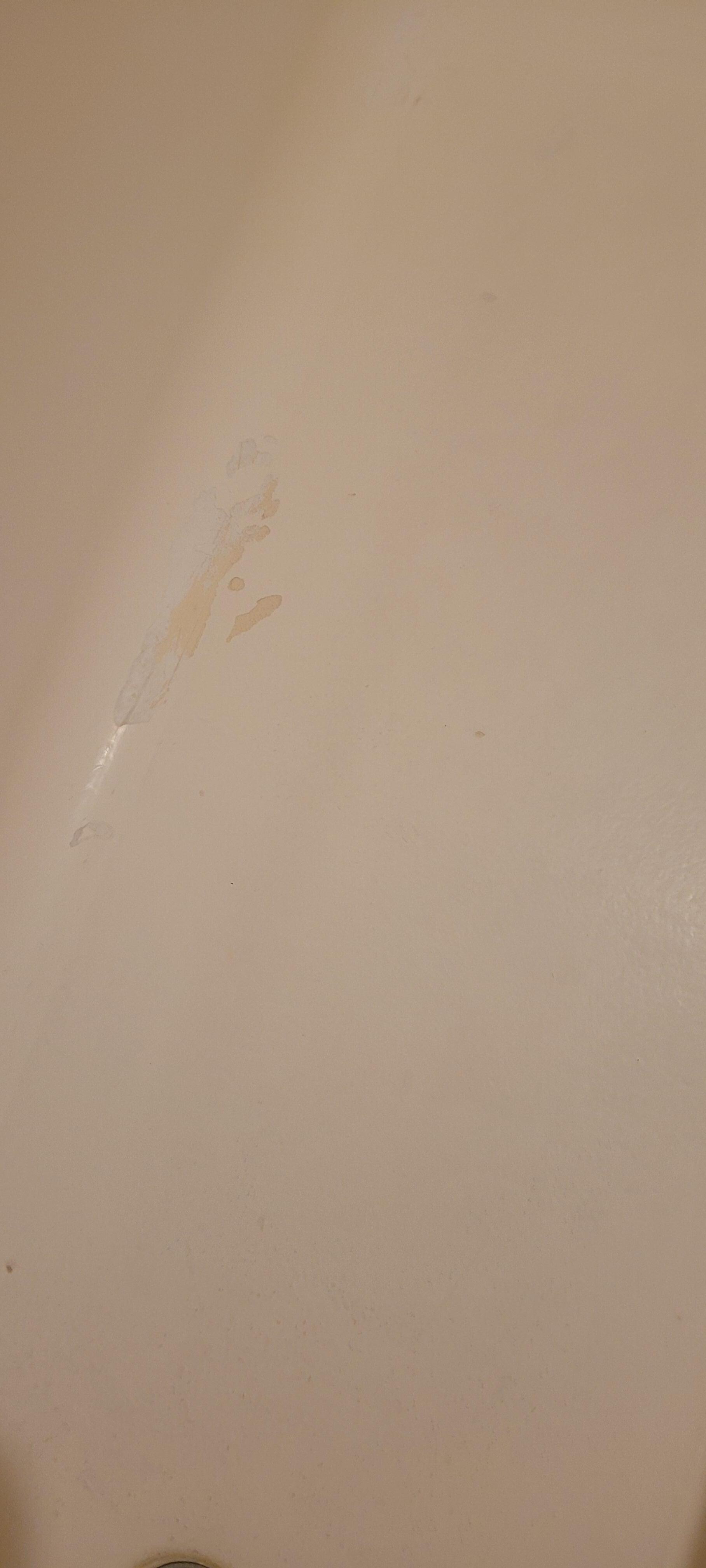 Inside bathtub