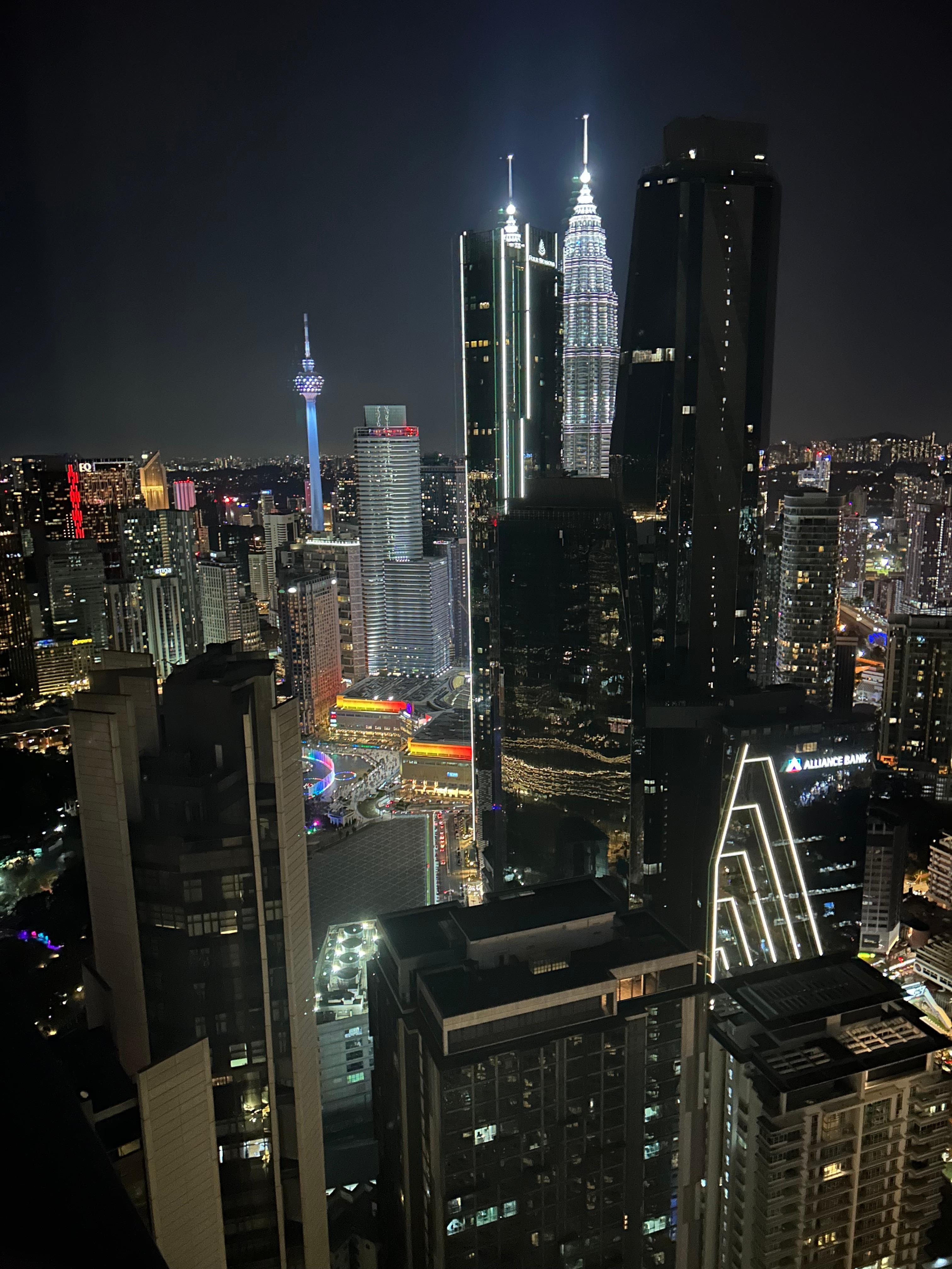 View from our room on the 52nd floor. 