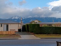 View of the snowy peaks from the bedroom windows