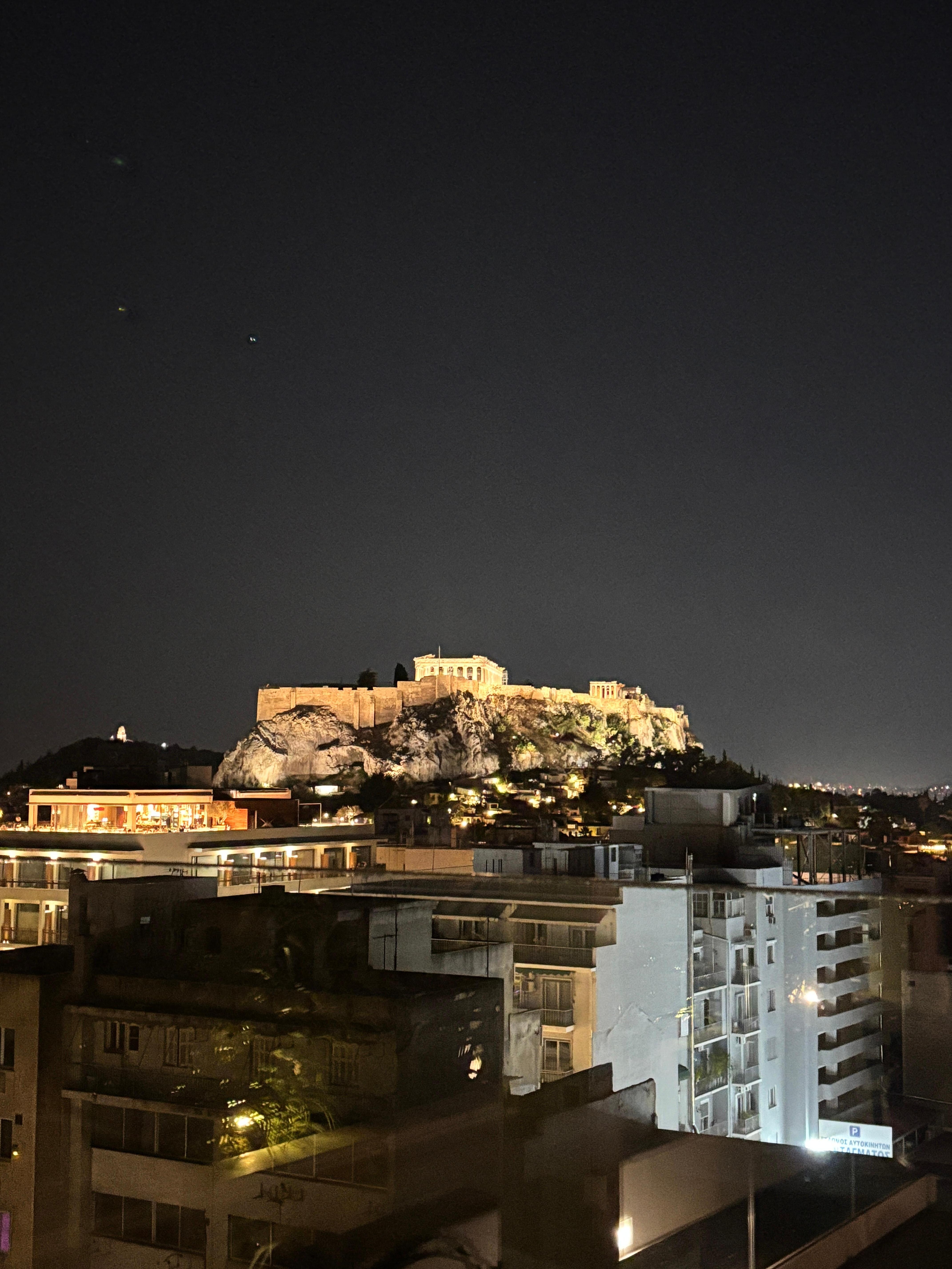 View from restaurant on roof of hotel.