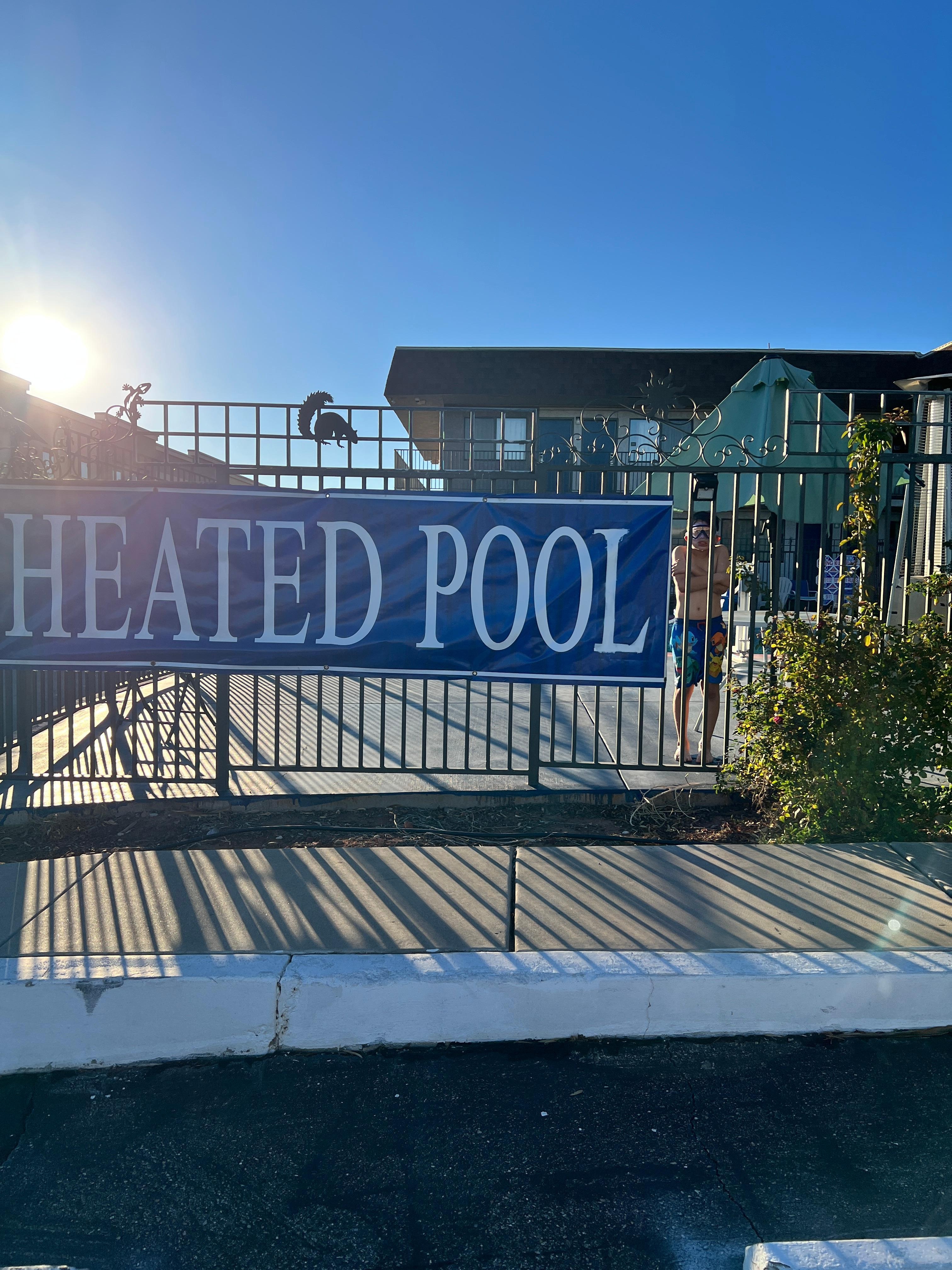 My grandson was freezing from the cold water!