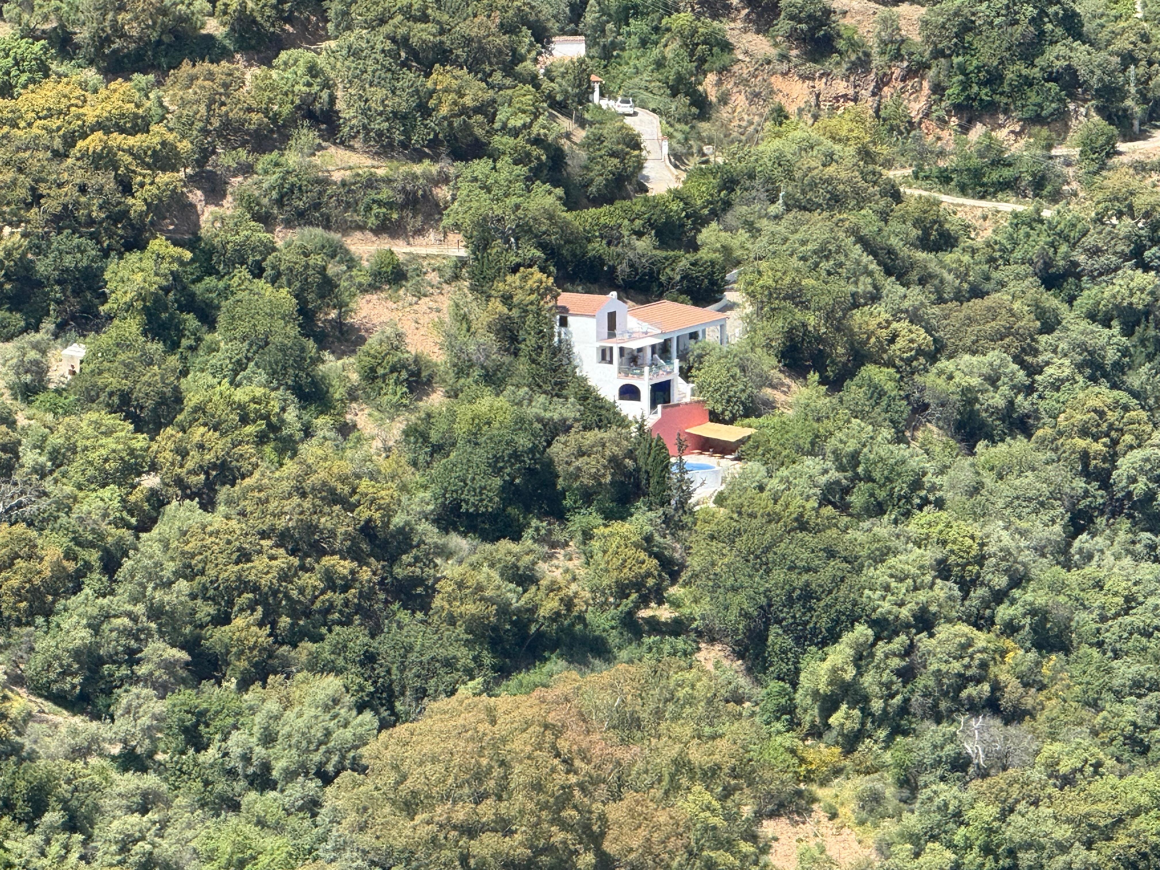 View of villa from Castle