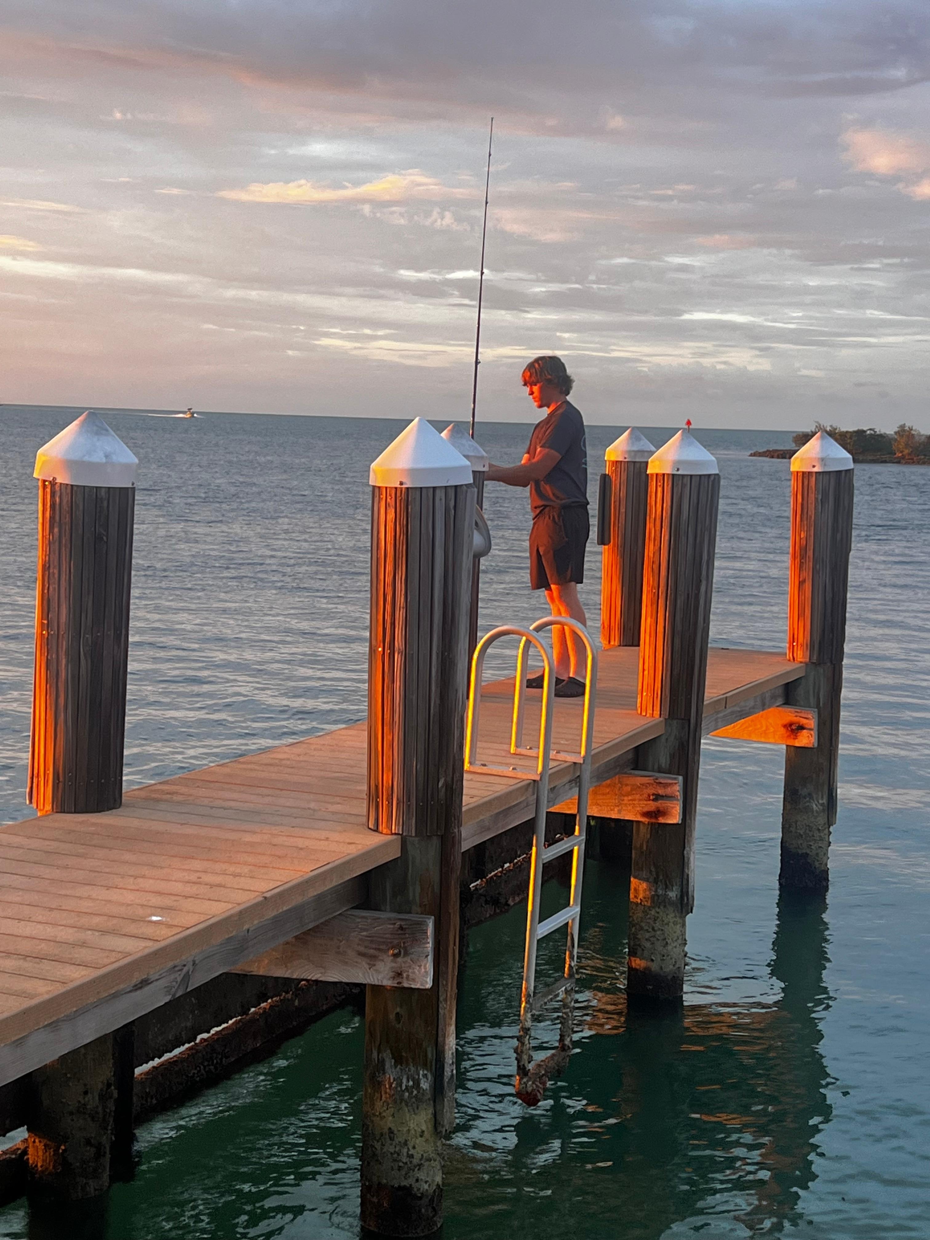 Fishing from the dock