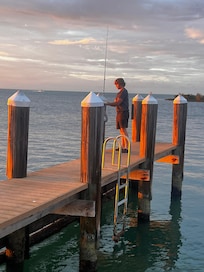 Fishing from the dock