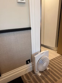 External fan was given as the AC was not working. They did not change the room as well.