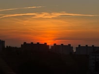 Spectacular sunrise from the dining room, on the first floor.