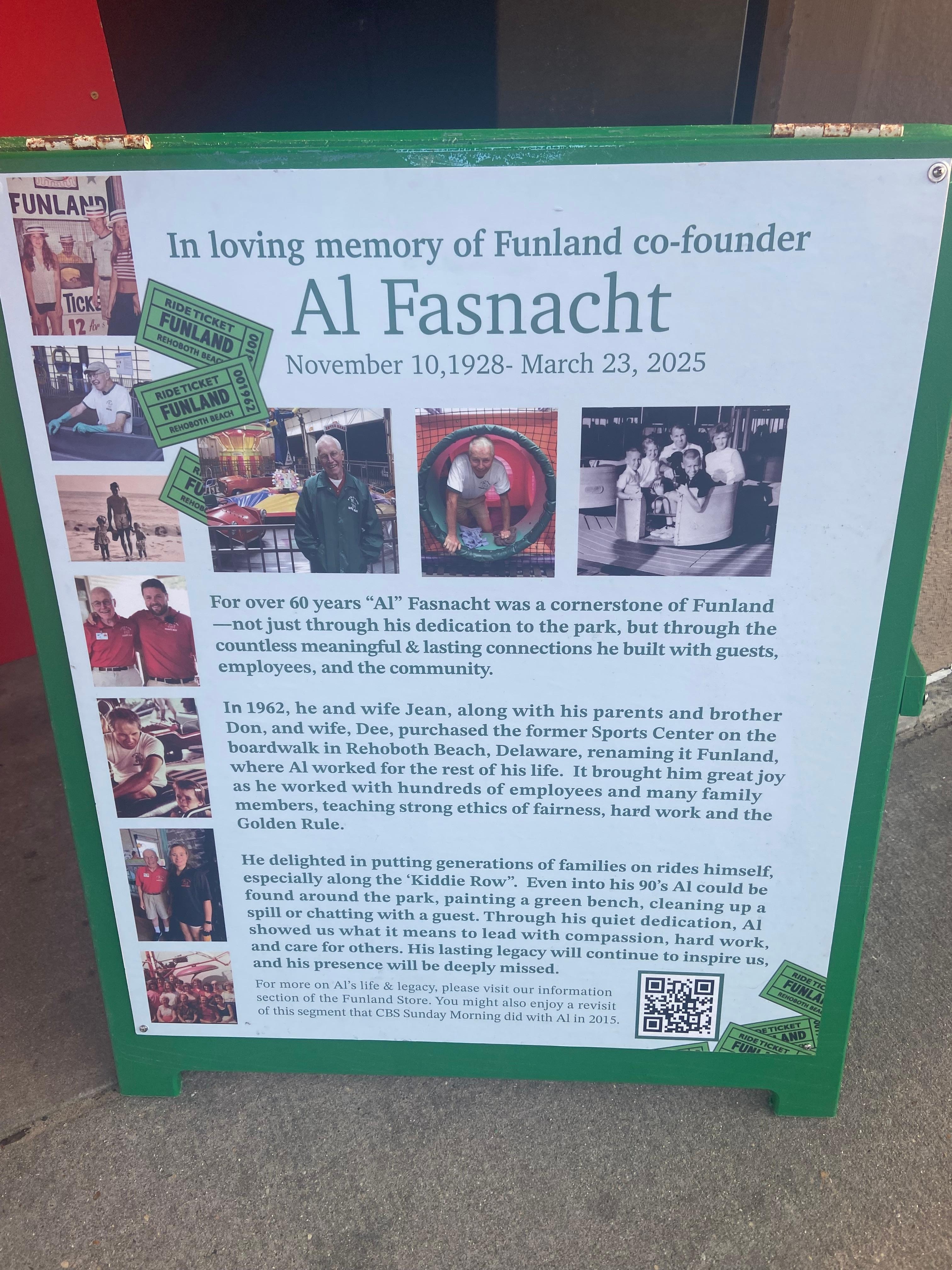Sad about Funland’s founder