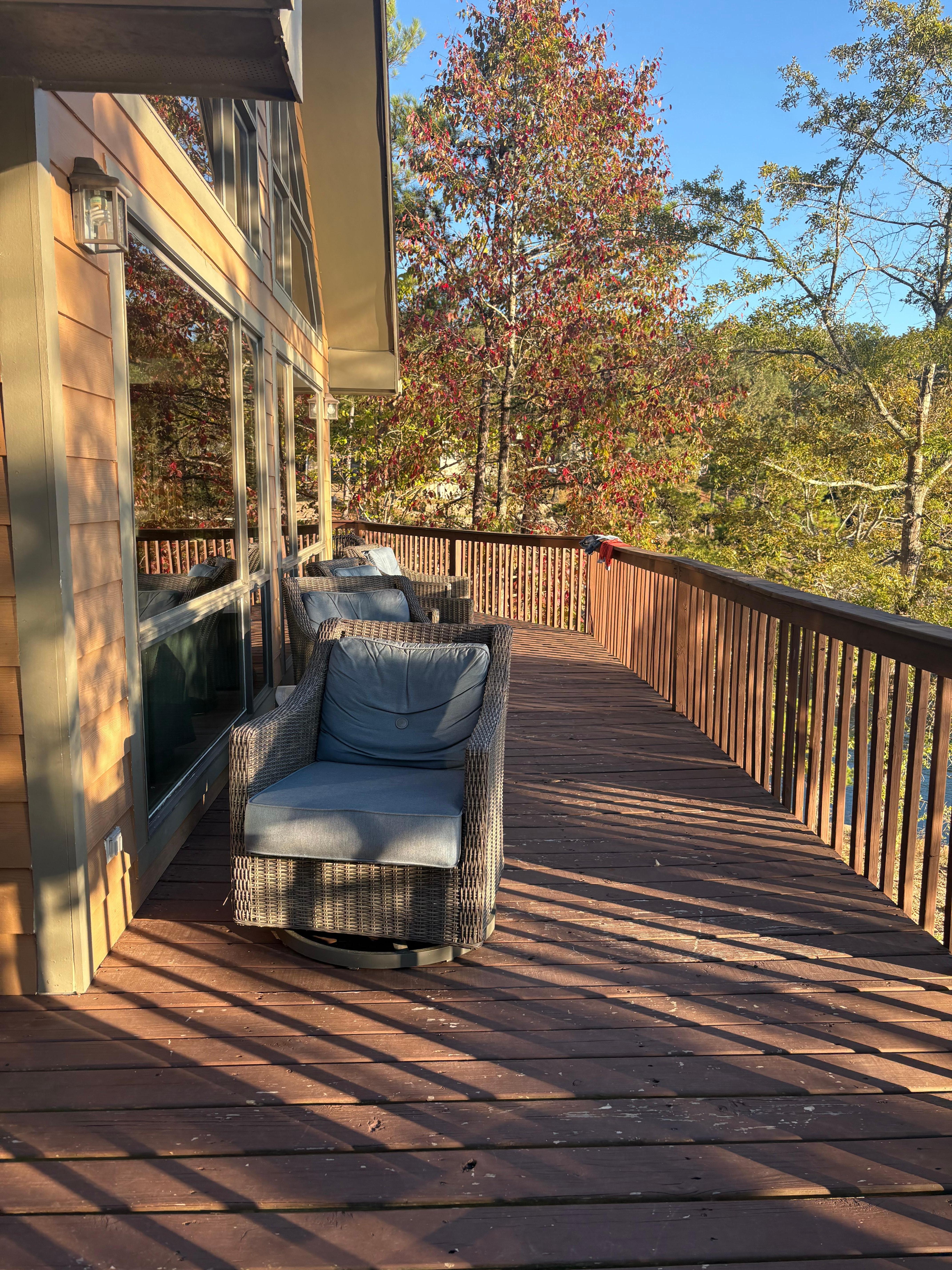 Back porch! Spent every morning and evening taking in the views.