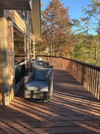 Back porch! Spent every morning and evening taking in the views.