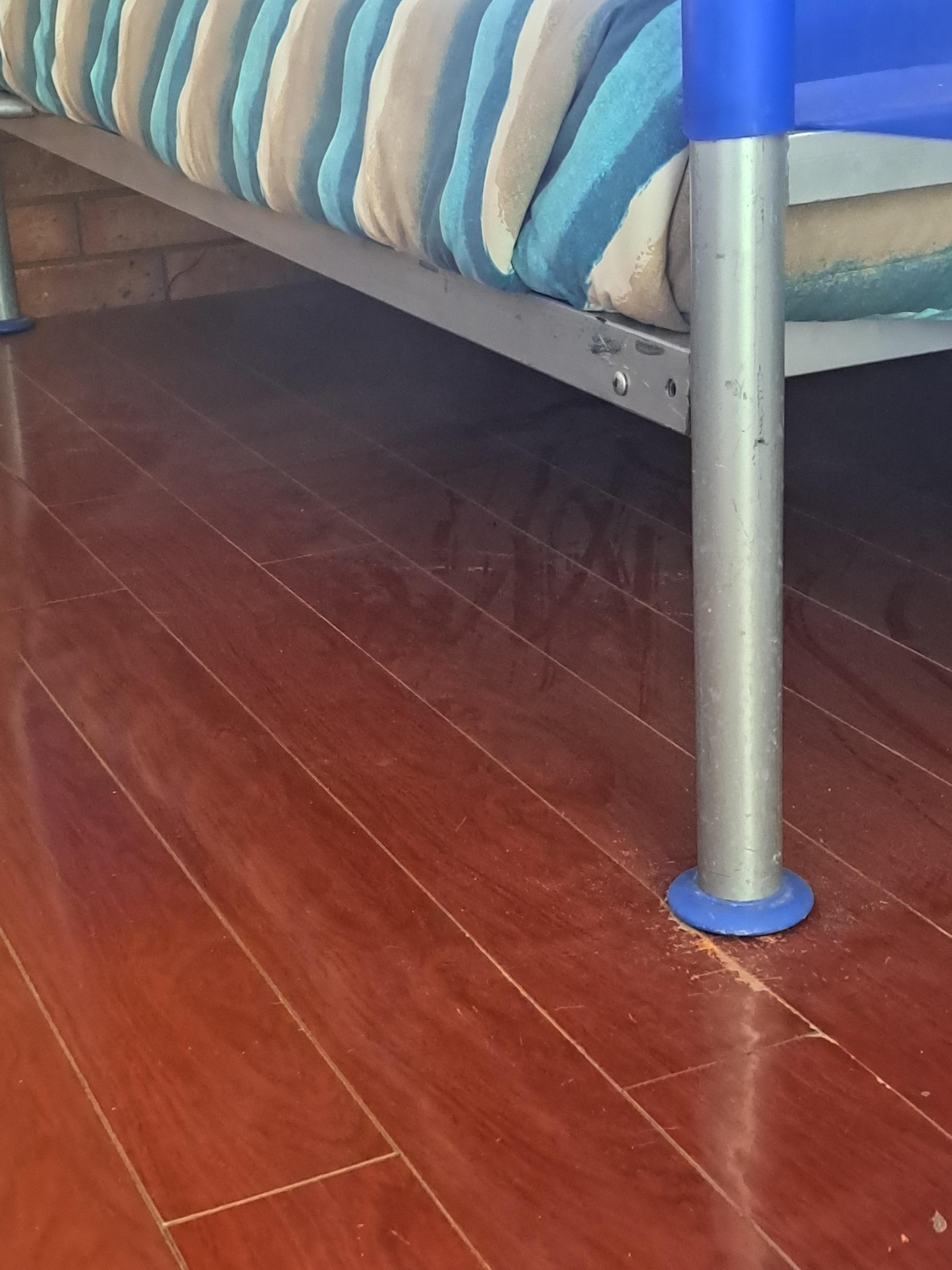 All the floors looked like this. Including the bathroom.