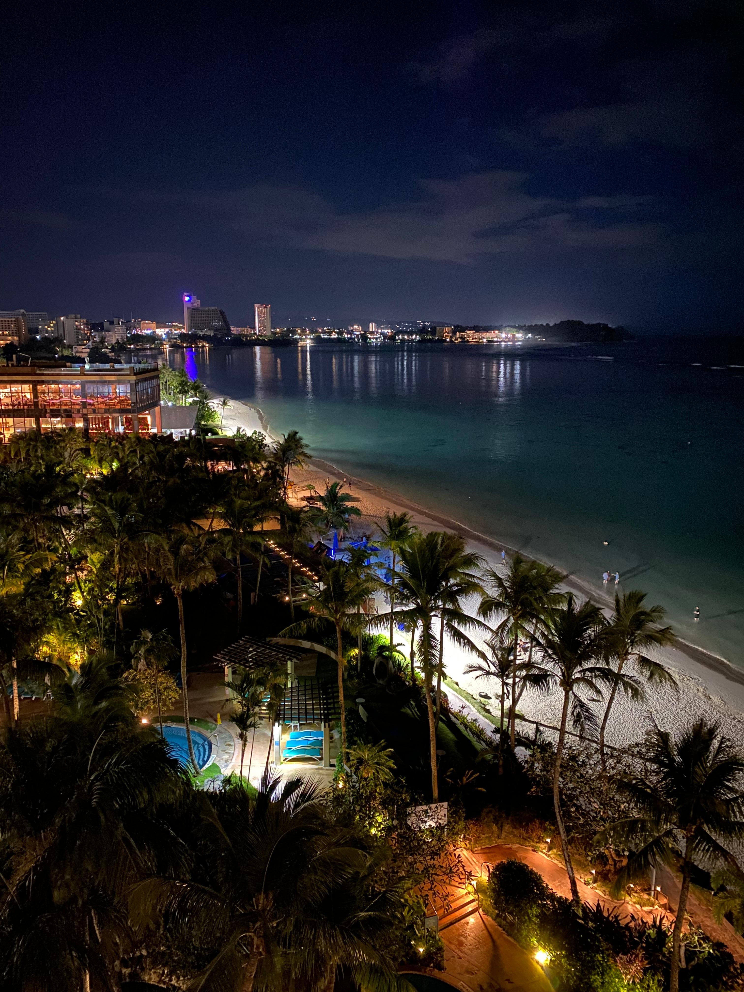  Night view from the balcony. 