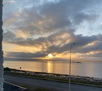 Early morning view from the bedroom window