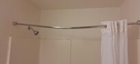 Loose shower curtain