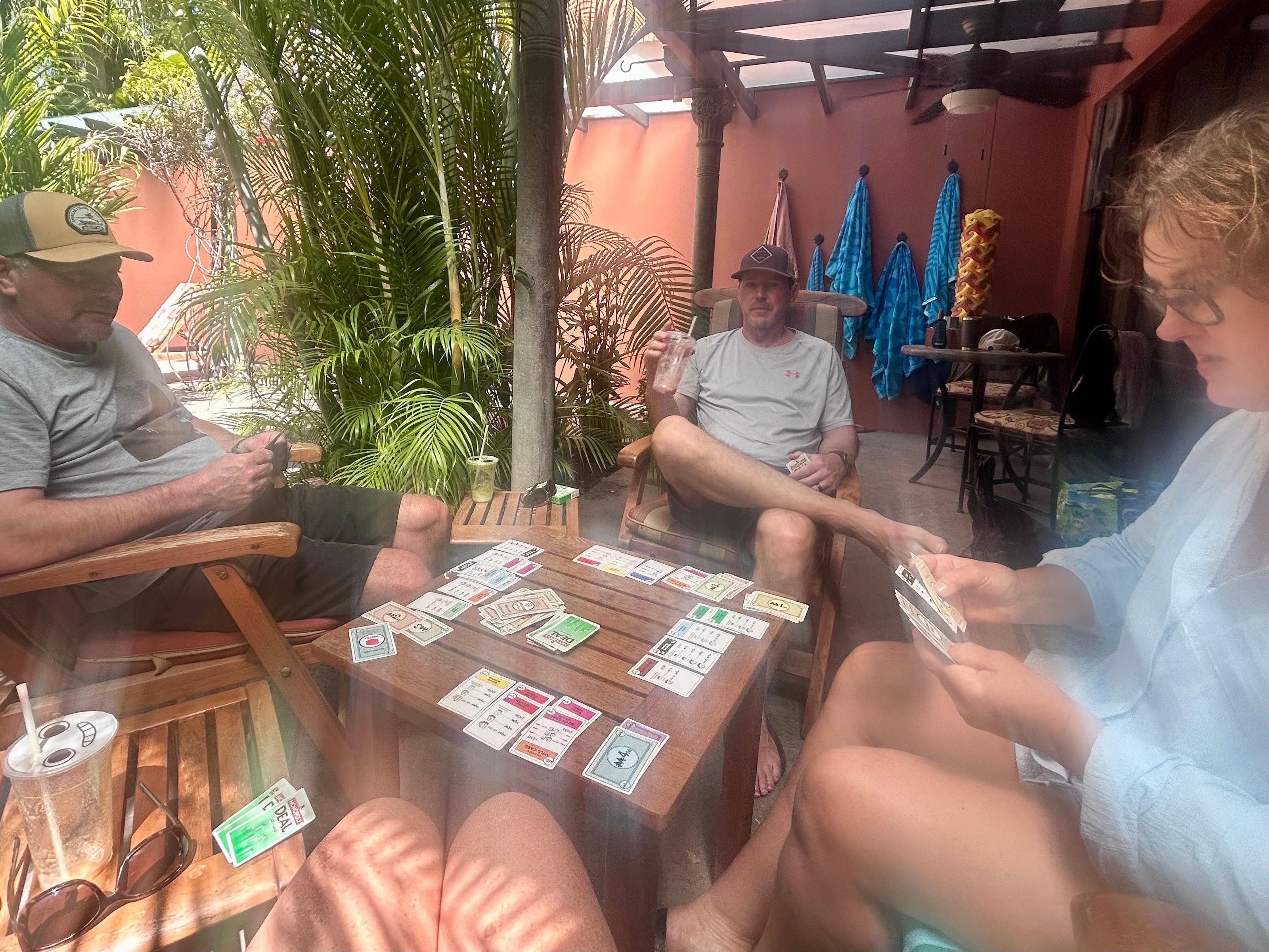 Lots of outdoor seating for games. 