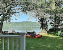 We paddled around in the kayaks we brought