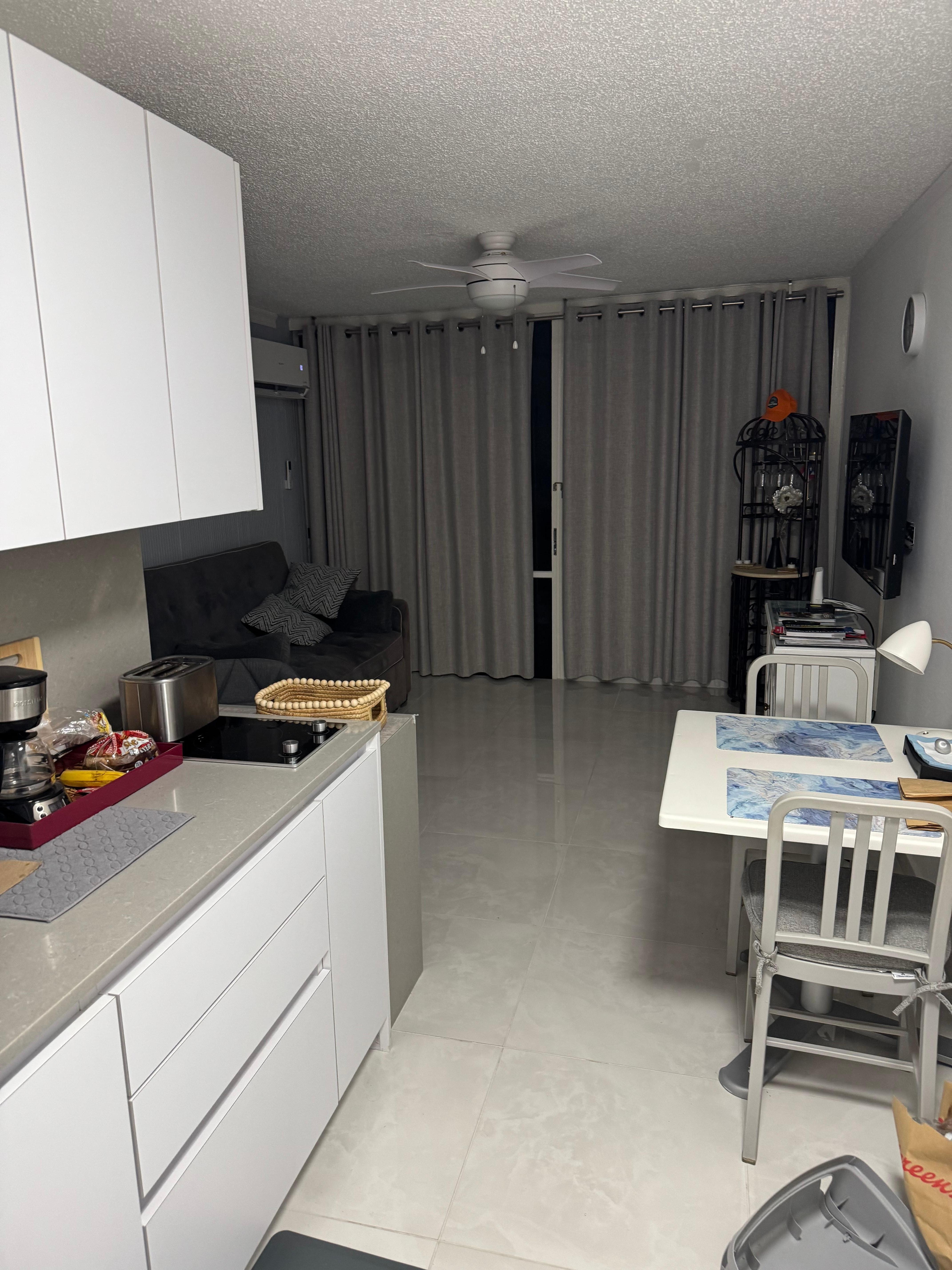 Kitchen and living area