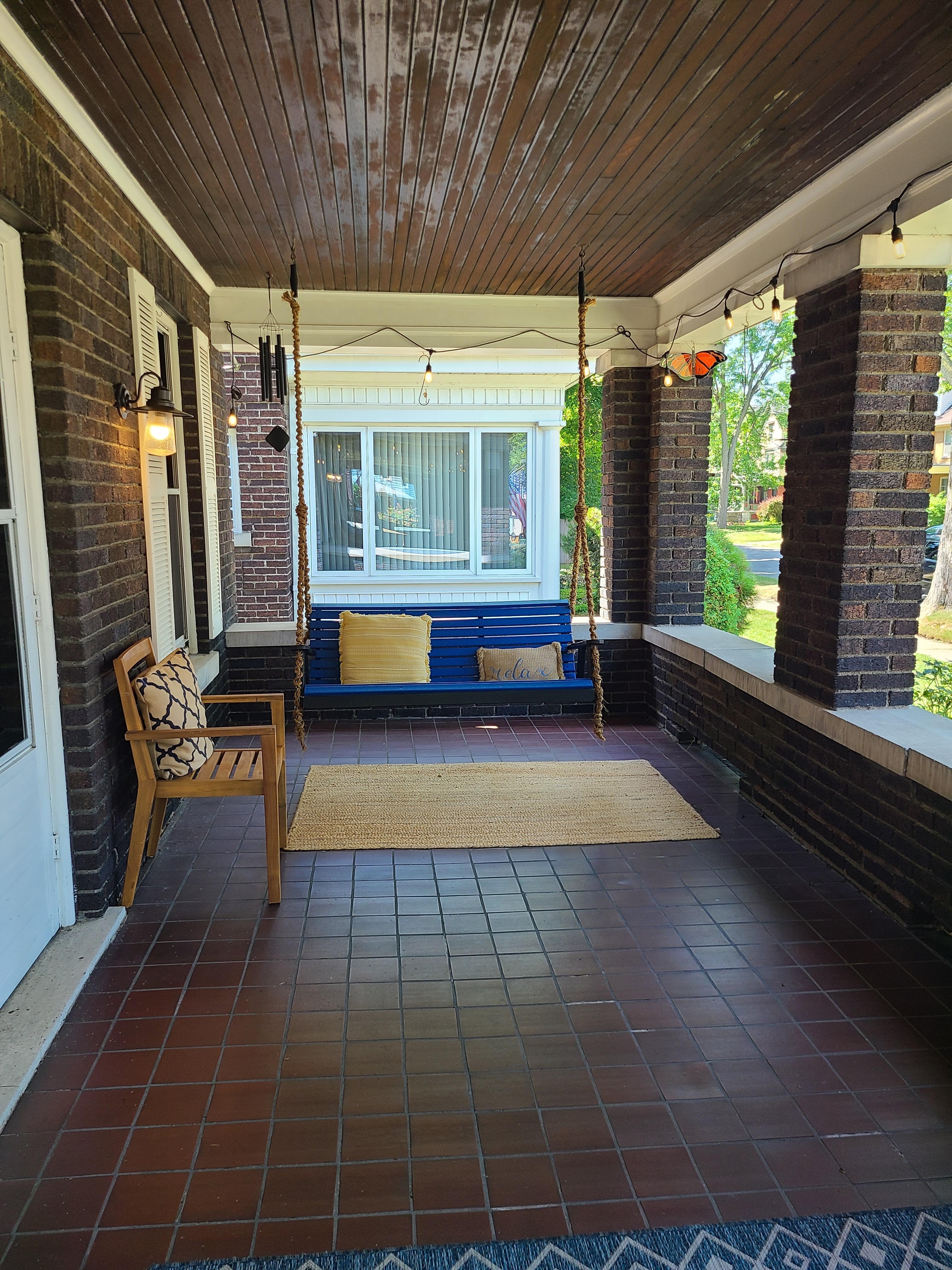 One end of the front porch  whuch was truly relaxing.