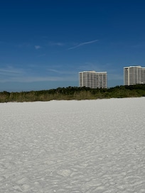 Beach looking back at the condo
