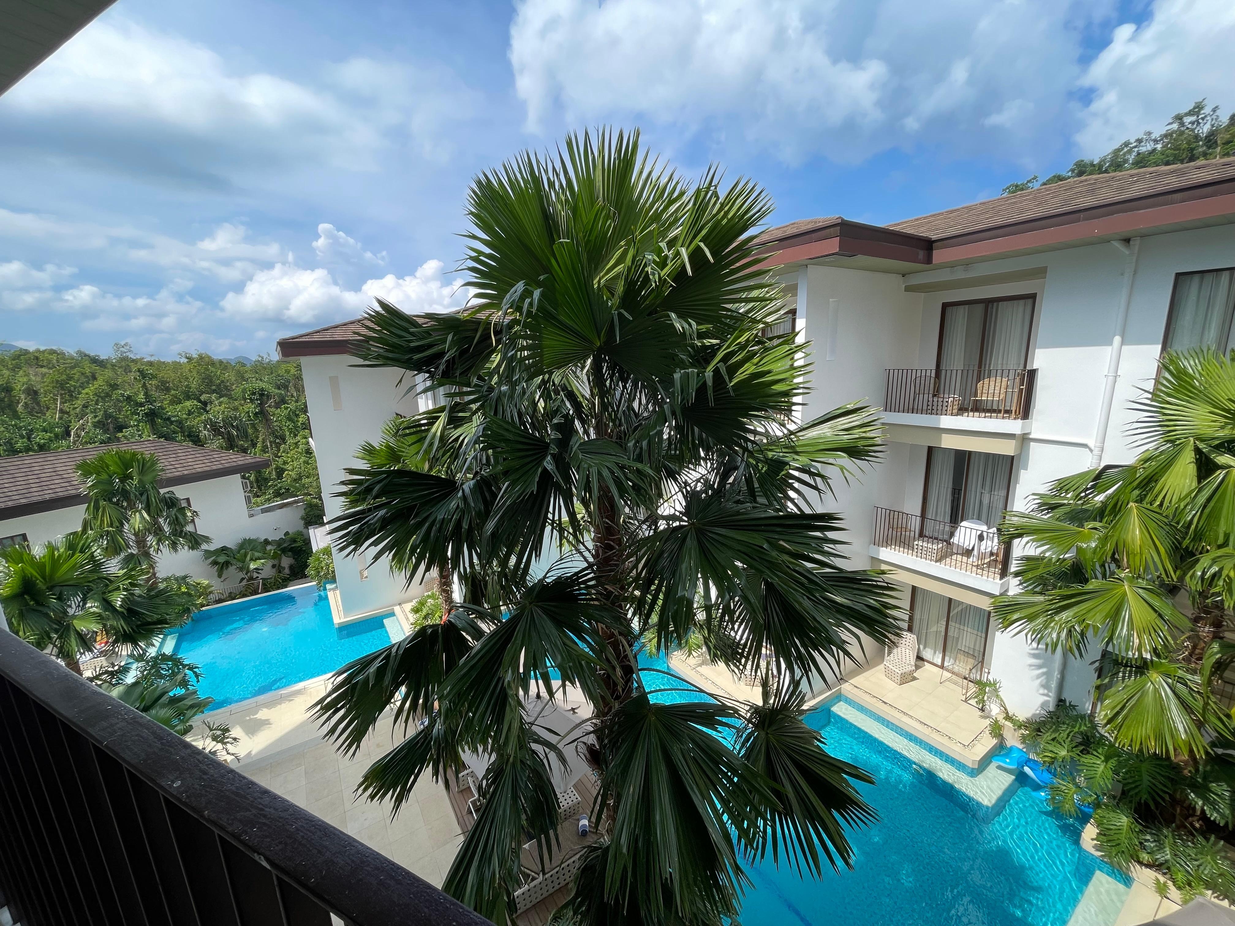 Main pool area from 2nd floor.