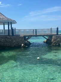 Private beach area