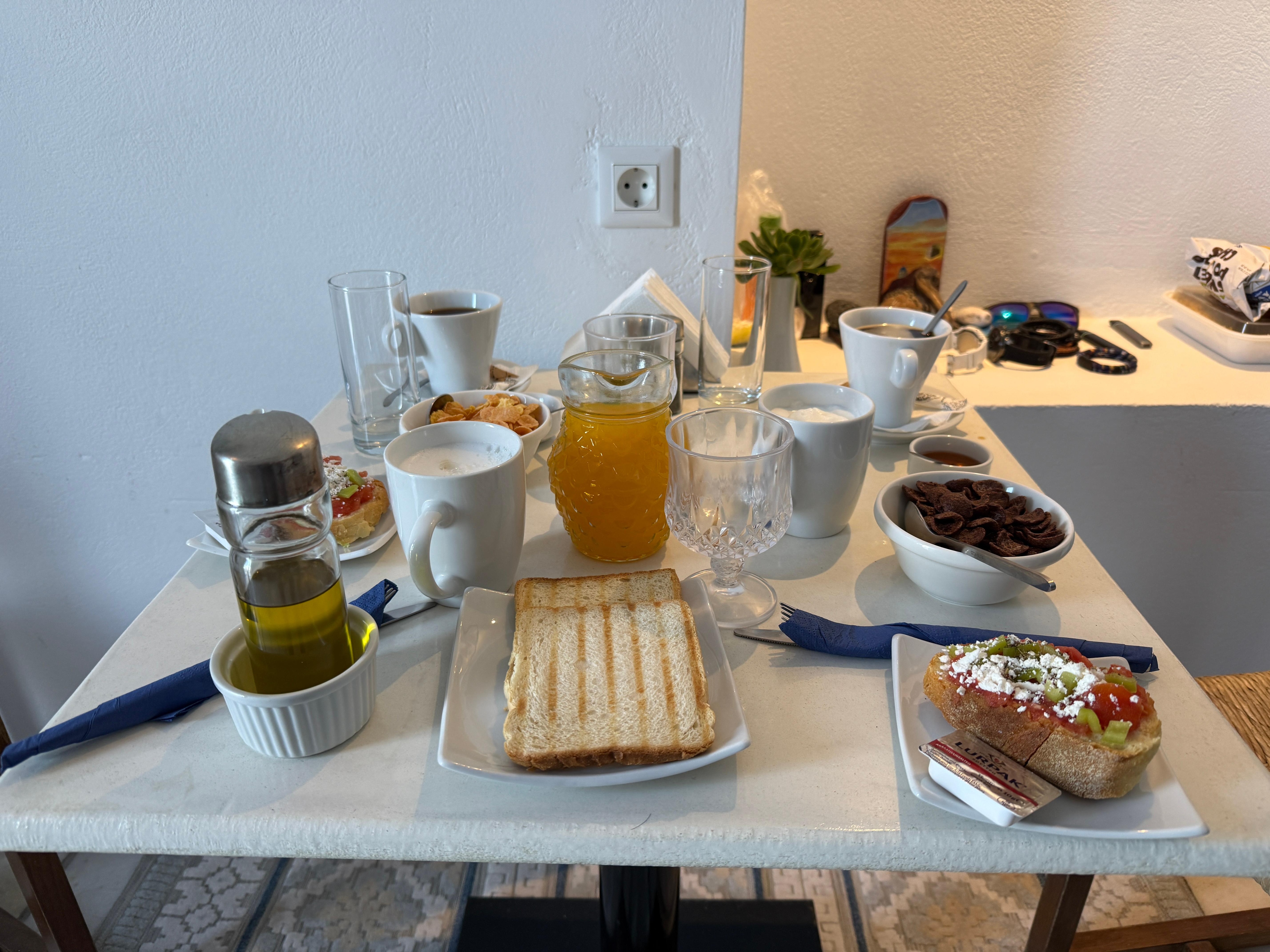 Everyday breakfast served in room